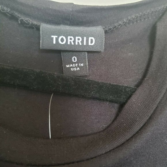 Torrid Assymetrical Knotted Tunic Black Size 0X - Picture 5 of 6